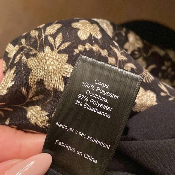 NWT ASTR The Label Santorini Midi Dress in Black & Taupe Multi, size Medium - Picture 7 of 12